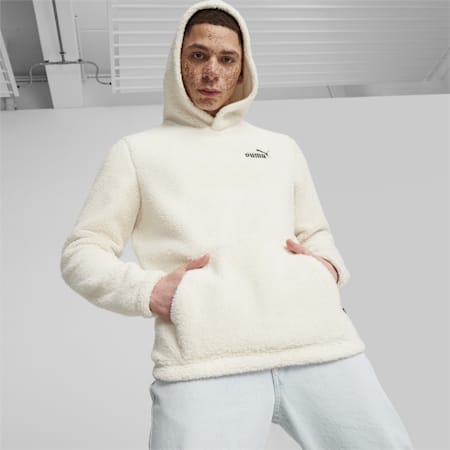 Puma check sherpa hoodie store